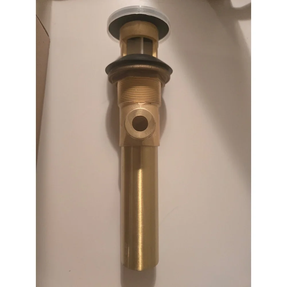 Black Matte top - Bathroom Sink Pop Up Drain Assembly W Overflow‎ Brass Finish